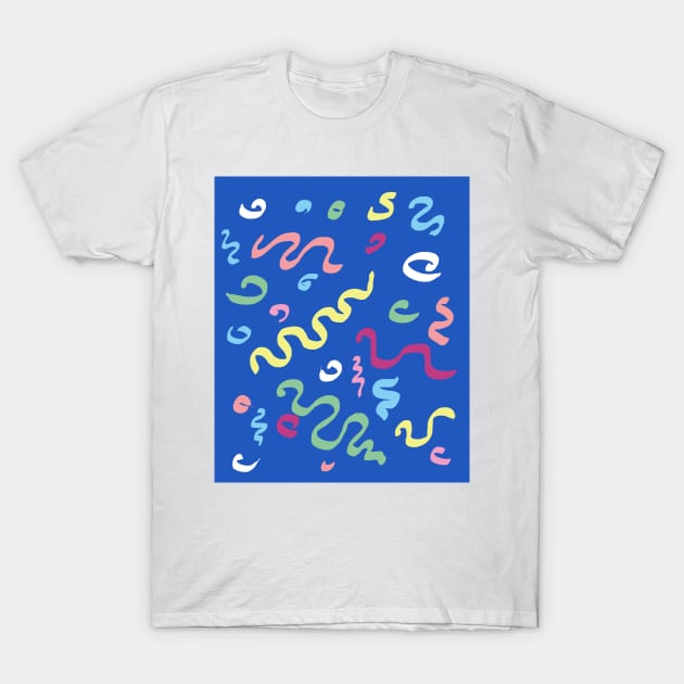 Spring Blue Abstract T-Shirt by Kirovair